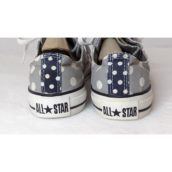 Converse All*Star  530105F Gray/Blue Polka Dot Double Tongue Shoes Women’s (6) - Picture 7 of 16